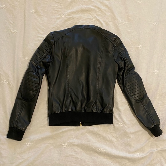 Guess Black Leather Jacket XS - Picture 2 of 3
